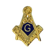Masonic Lapel Button in gold tone