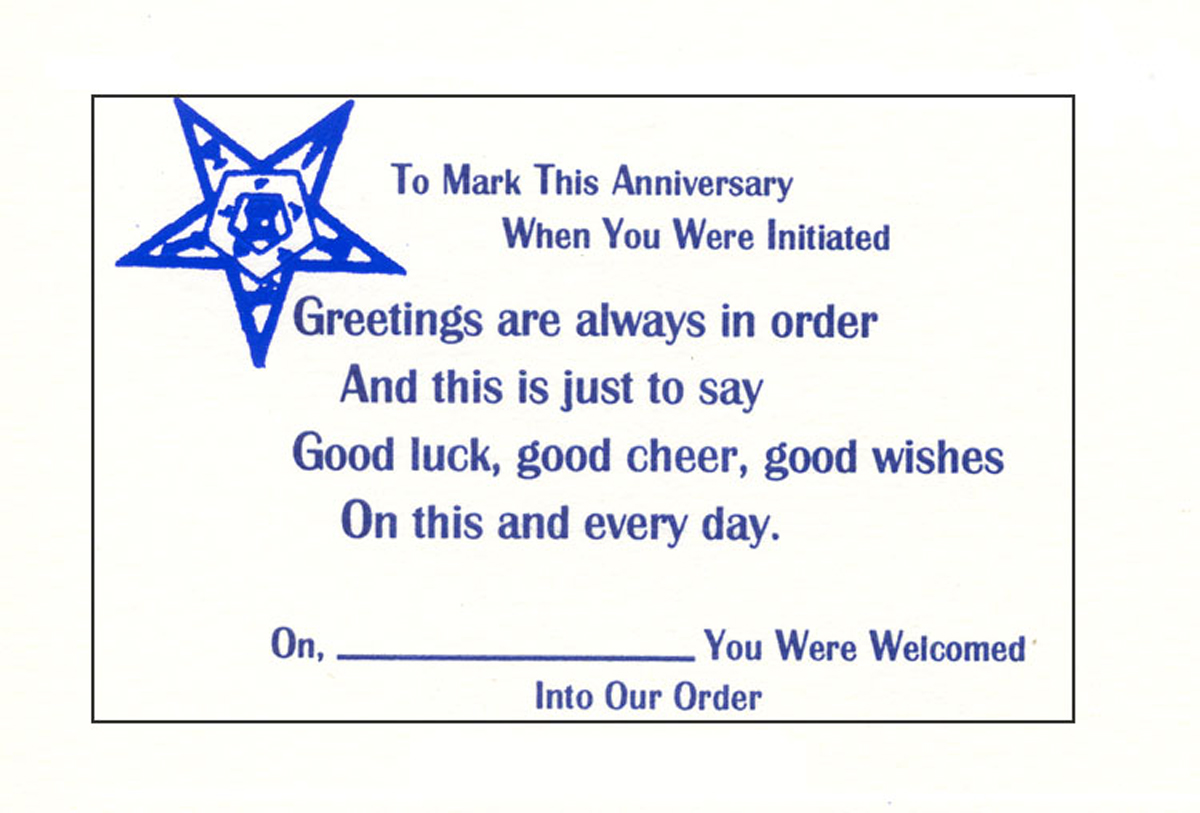 Initiation Cards with envelop
