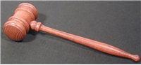 Hammer Gavel Lodge Size 10 1/2 inch with Rosewood Finish 