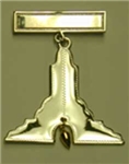  Masonic Traveling Jewel with Bar Pin Top. Silver finish.