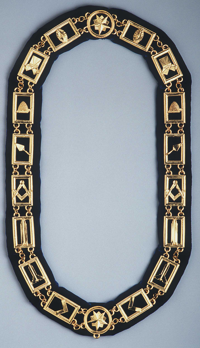 Masonic Gold Chain Collar with lining