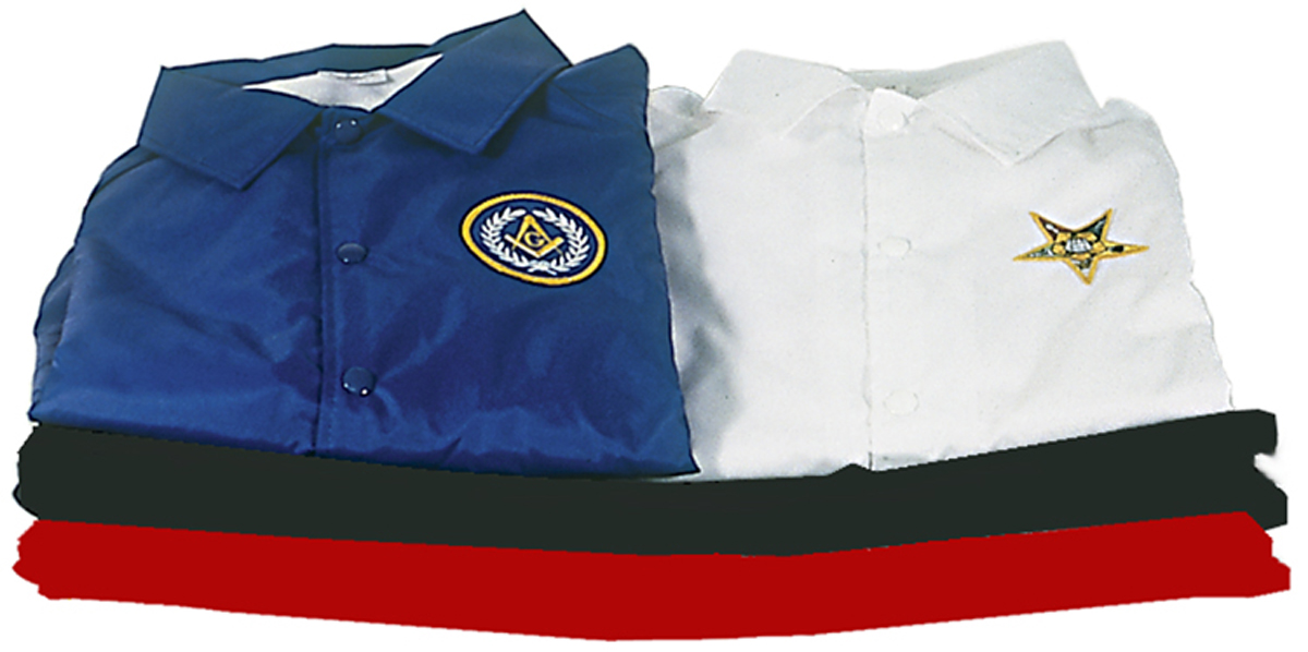 Lined Nylon Jacket with Patch Emblem