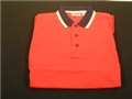 Medium Tri Color Golf Shirt Red