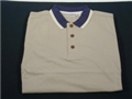 Medium Tri Color Golf Shirt Tan