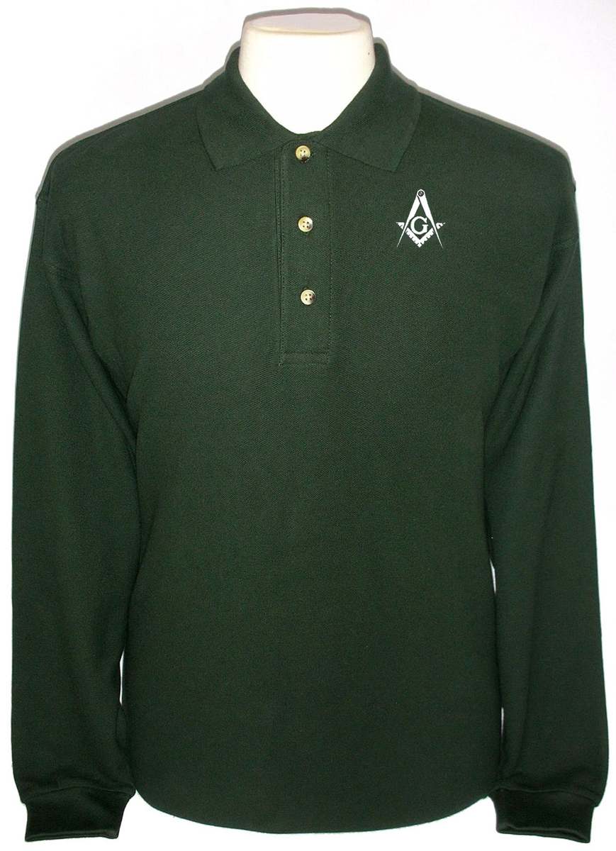  Men's Long-Sleeve Pique Golf Shirt