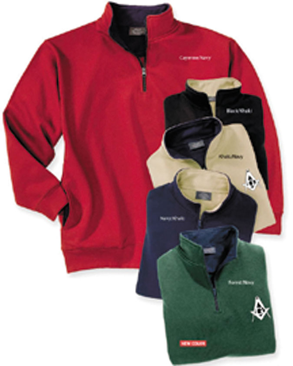  Men's Contrast 1/4 Zip Fleece