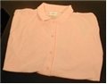 Ladies Full Button Pique Golf Shirt  Large Pink