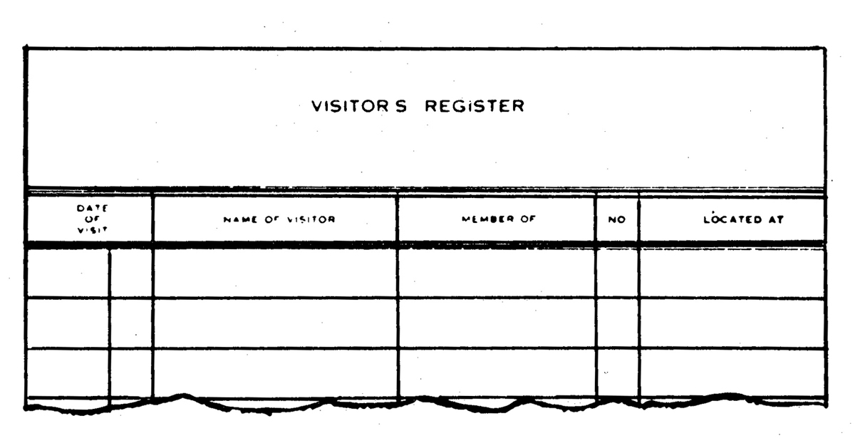 Visitor's Register Book