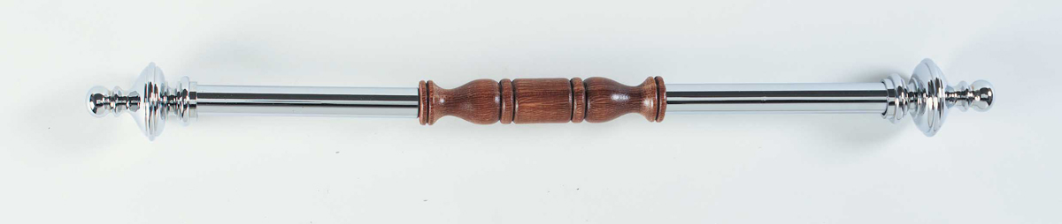 17" Chrome baton with wood grip