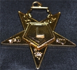 O.E.S.. Officer Jewel Heavy Gold Plate - Lecturer's Jewel