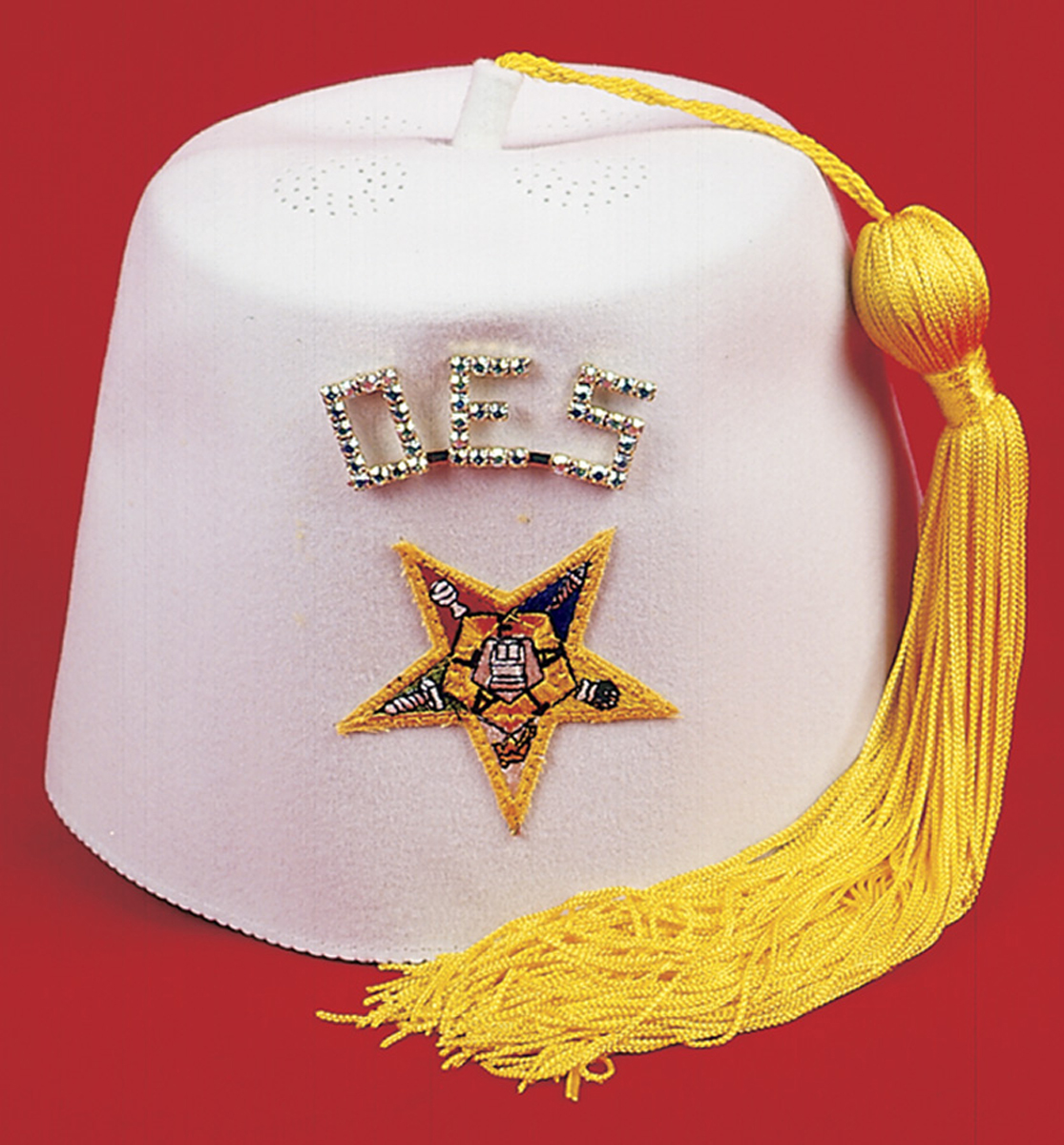  OES Star Fez with 1" rhinestone OES rhinestone pin