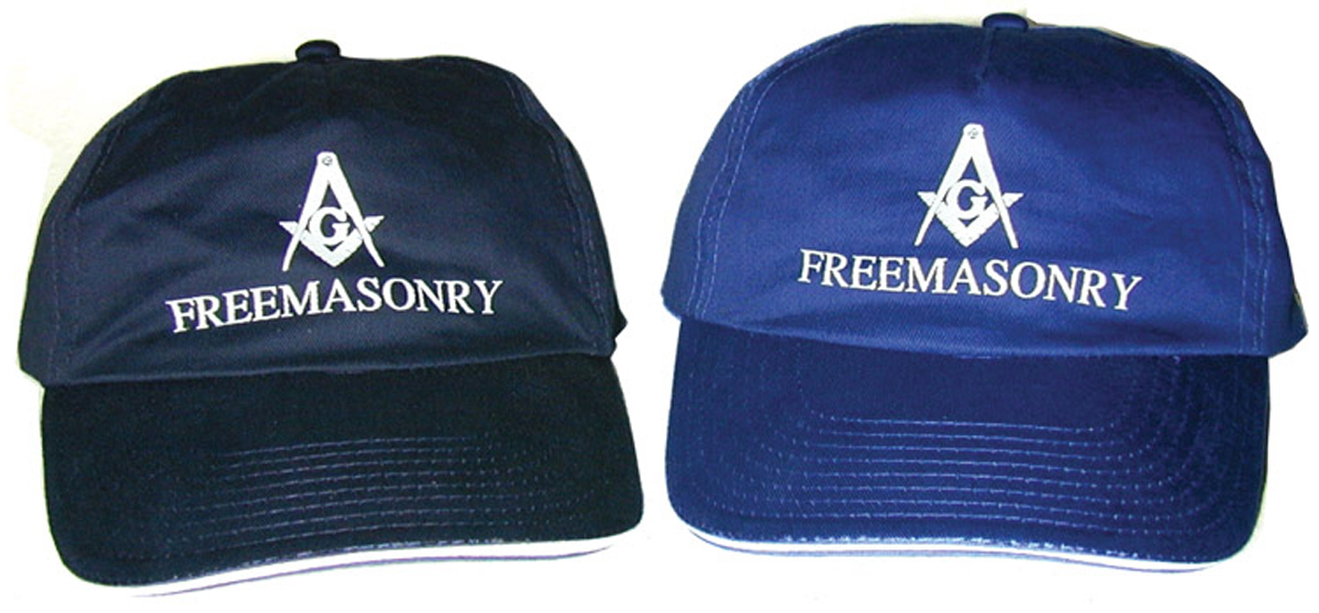 Five Panel Navy Blue Freemasonry Sandwich Bill Ball Cap 