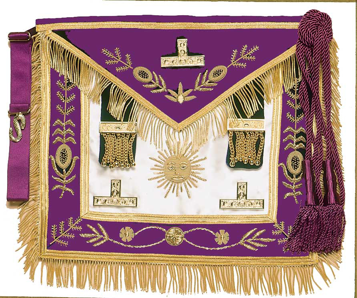  Grand Master Apron with Gold Metallic non-tarnish thread