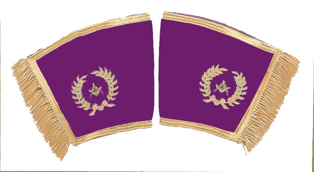 Grand Officer Purple Velvet Cuffs metallic thread