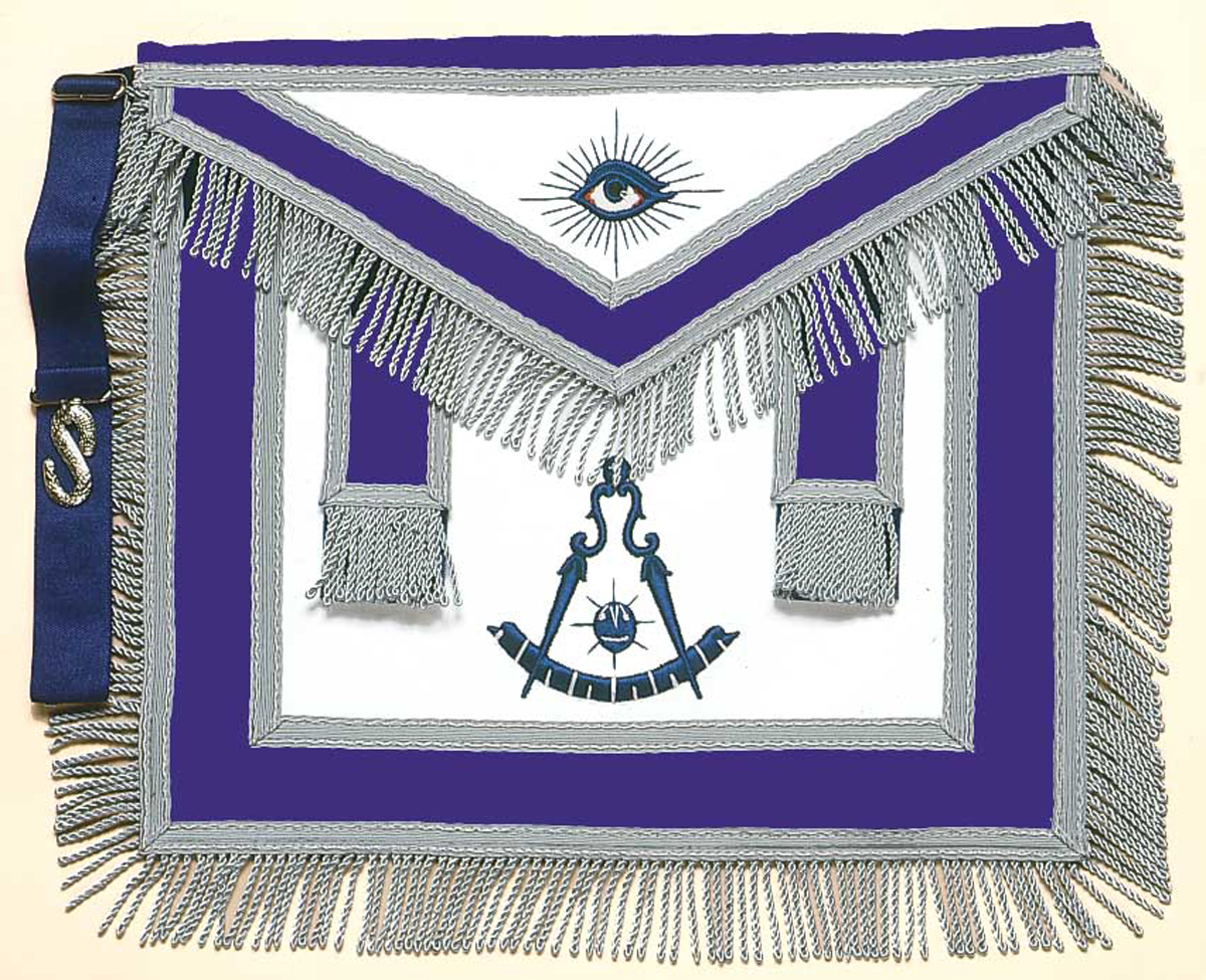  Leather Past Master or Officer Apron with side tabs