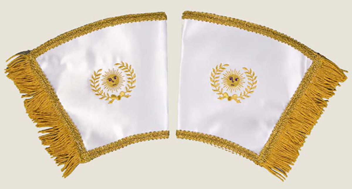 White Satin Bullion Master Cuffs 