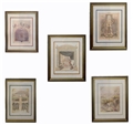Five Rare Masonic Framed Prints