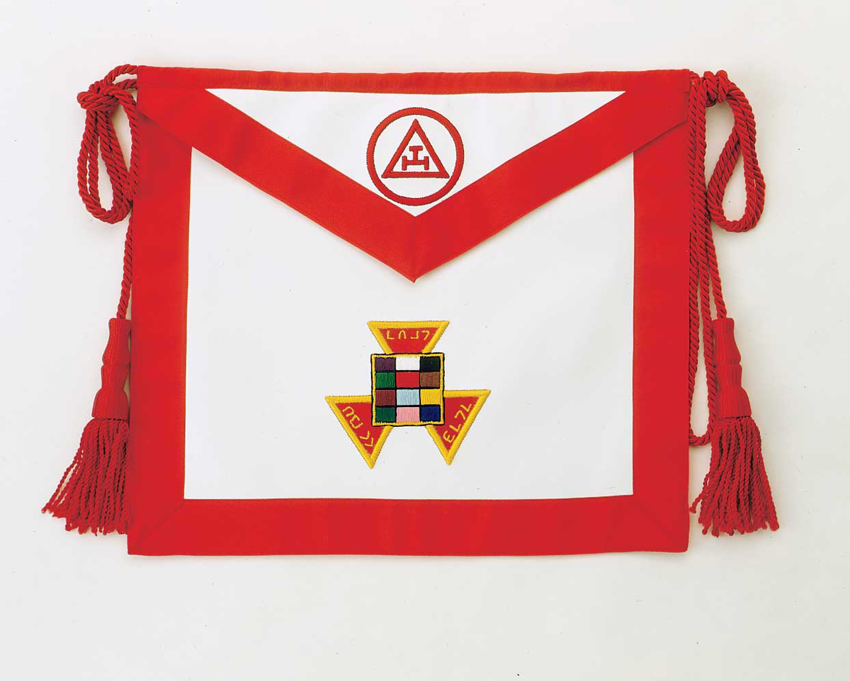  Royal Arch Past High Priest Apron with Triple Tau in circle