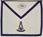 Macoy 13 x 15 inch Cloth Purple Past Master Apron with purple Trim - Set of 12