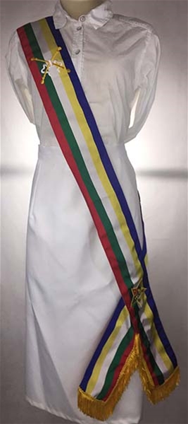 Lined 5 color officer sash Blue to Face