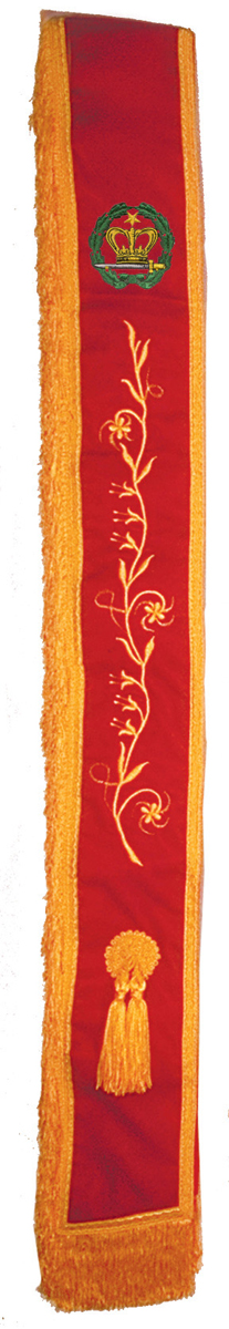 Royal Matron's Sash with No star on shoulder with fringe along side