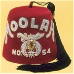 The Rhinestone Embroidered Fez - Triple Row - Felt