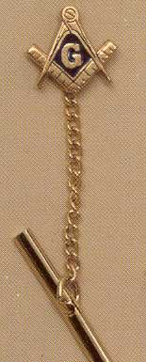 Masonic Tie Tack. Silvertone.