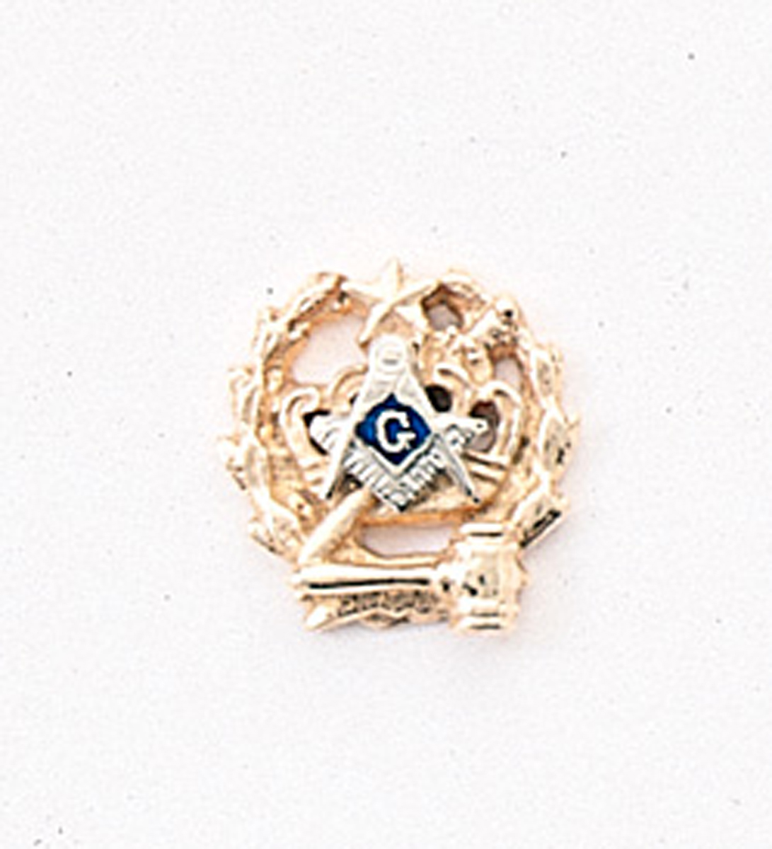 Amaranth Royal Patron Lapel Pin in 14K YG & WG