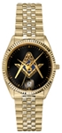 Masonic Gold Tone Watch