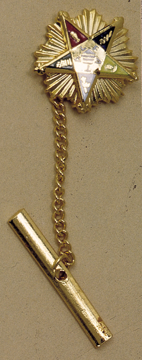Eastern Star Tie Tac in gold tone