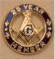 10KYG 25 Year Masonic Veteran Button