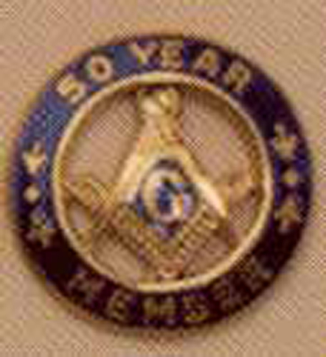 10K Gold Masonic 50 Years of Service 
