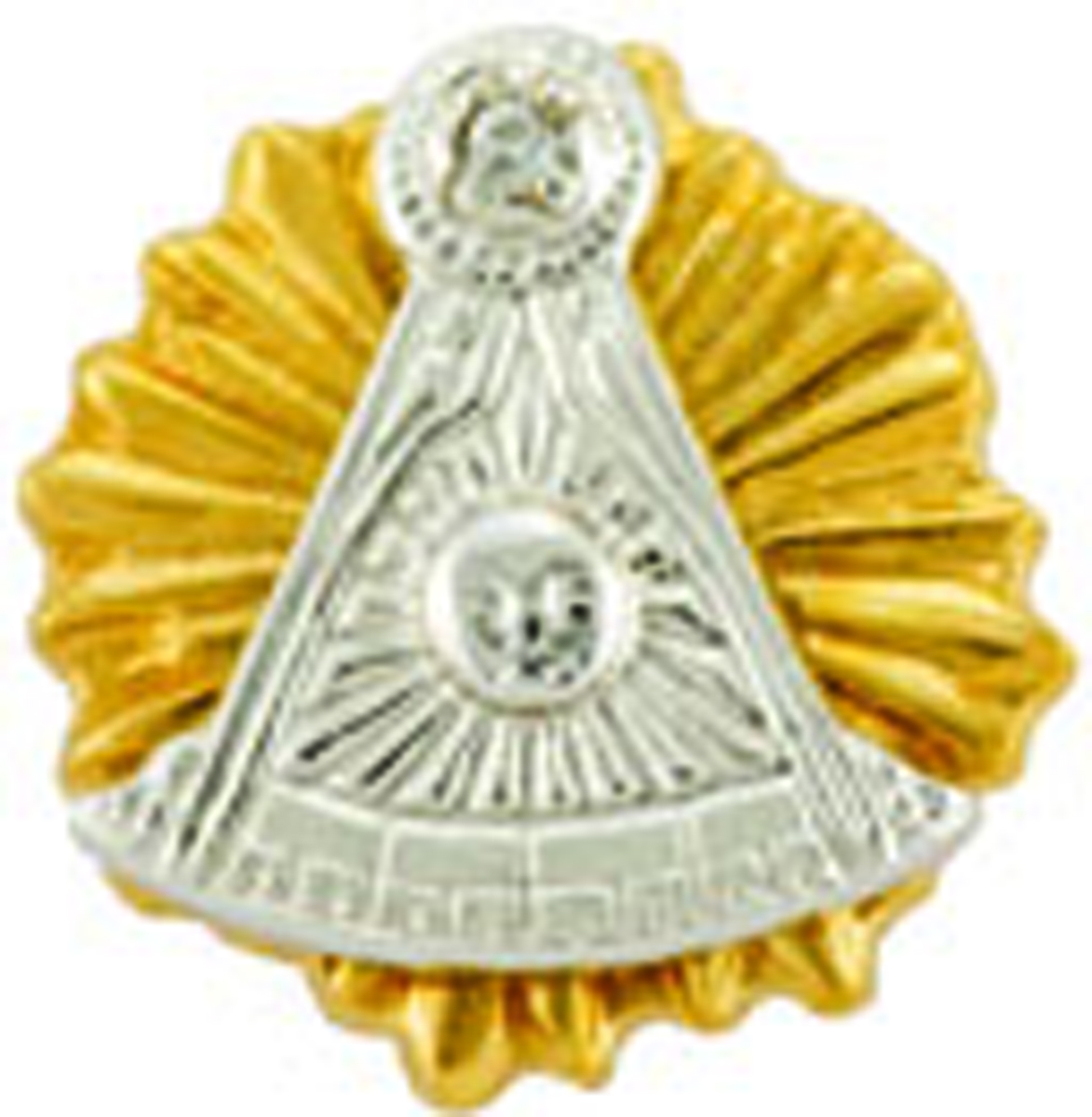 Past Master Lapel Button in 10K YG & WG with diamond