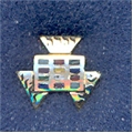 Past High Priest Lapel Button in 14K YG and color enamel