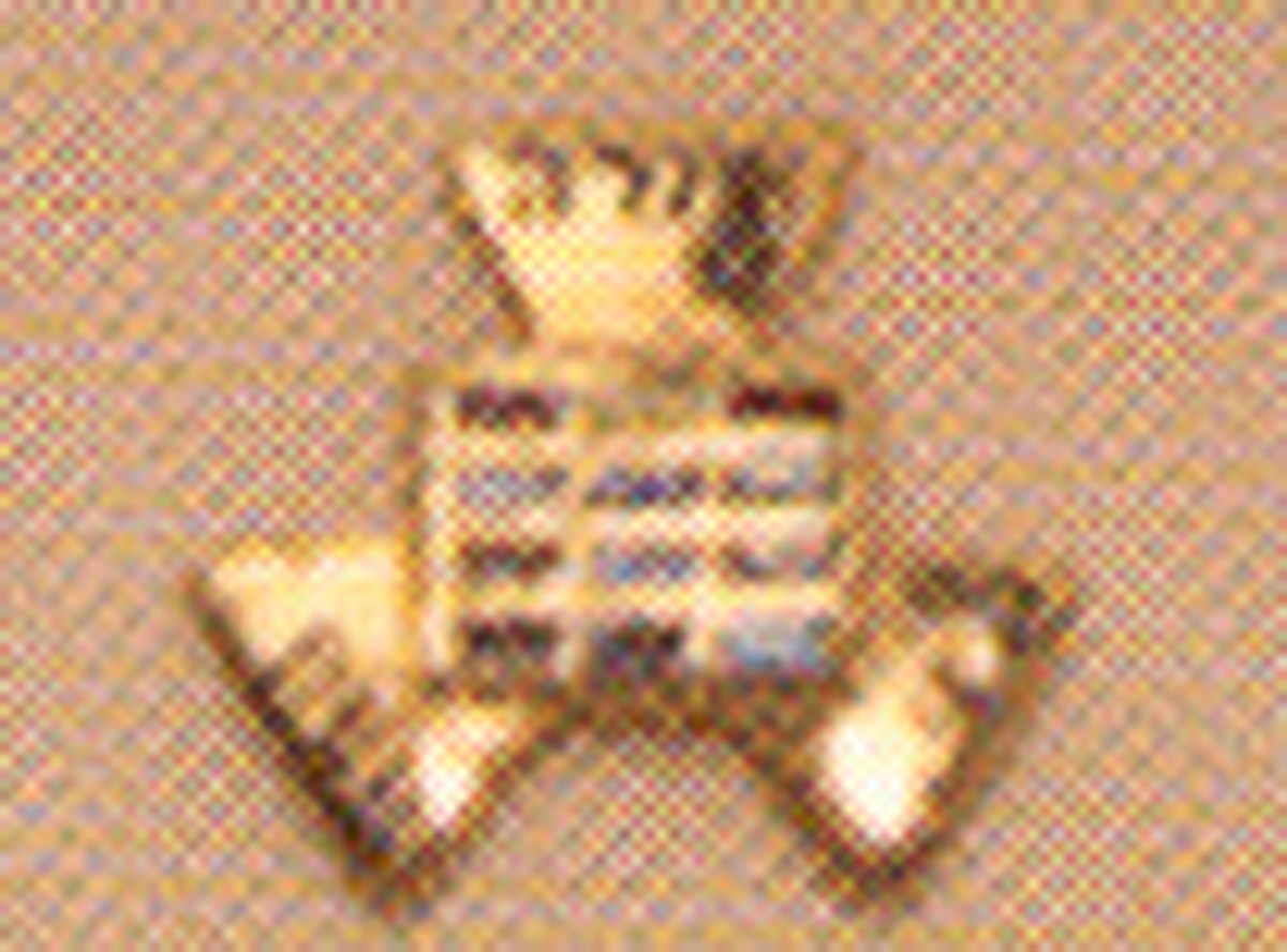 Past High Priest Lapel Button in 10K YG and color enamel