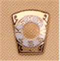 Royal Arch Keystone Lapel Button in 14K YG and white enamel