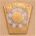 Royal Arch Keystone Lapel Button in 10K YG and white enamel