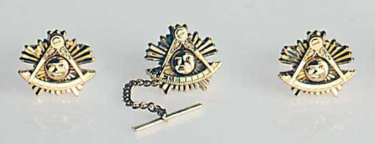 Past Master Tie Tac and Cuff Links set