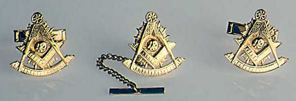 Past Master Tie Tac and Cuff Links set