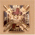 Knights Templar Lapel Button in 14K YG and red and black enamel