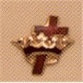 Knights Templar Lapel Button in 10K YG and red enamel