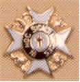 Knight of Malta Lapel button in 14K YG and white enamel for K. Templar