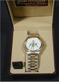  J Jurgensen Masonic Watch metal Band emblem S&C