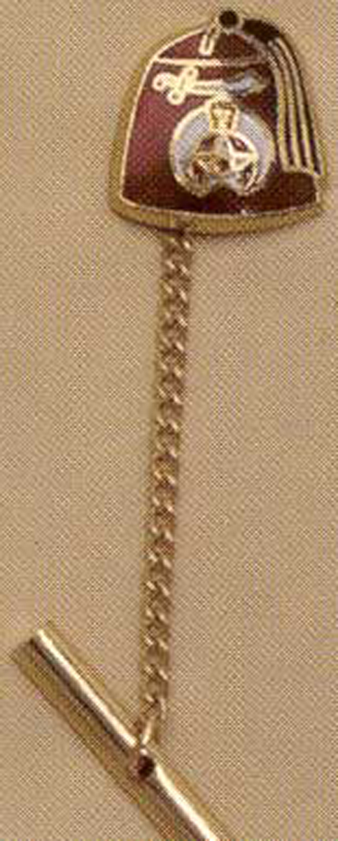Shrine Fez Tie Tac in gold tone