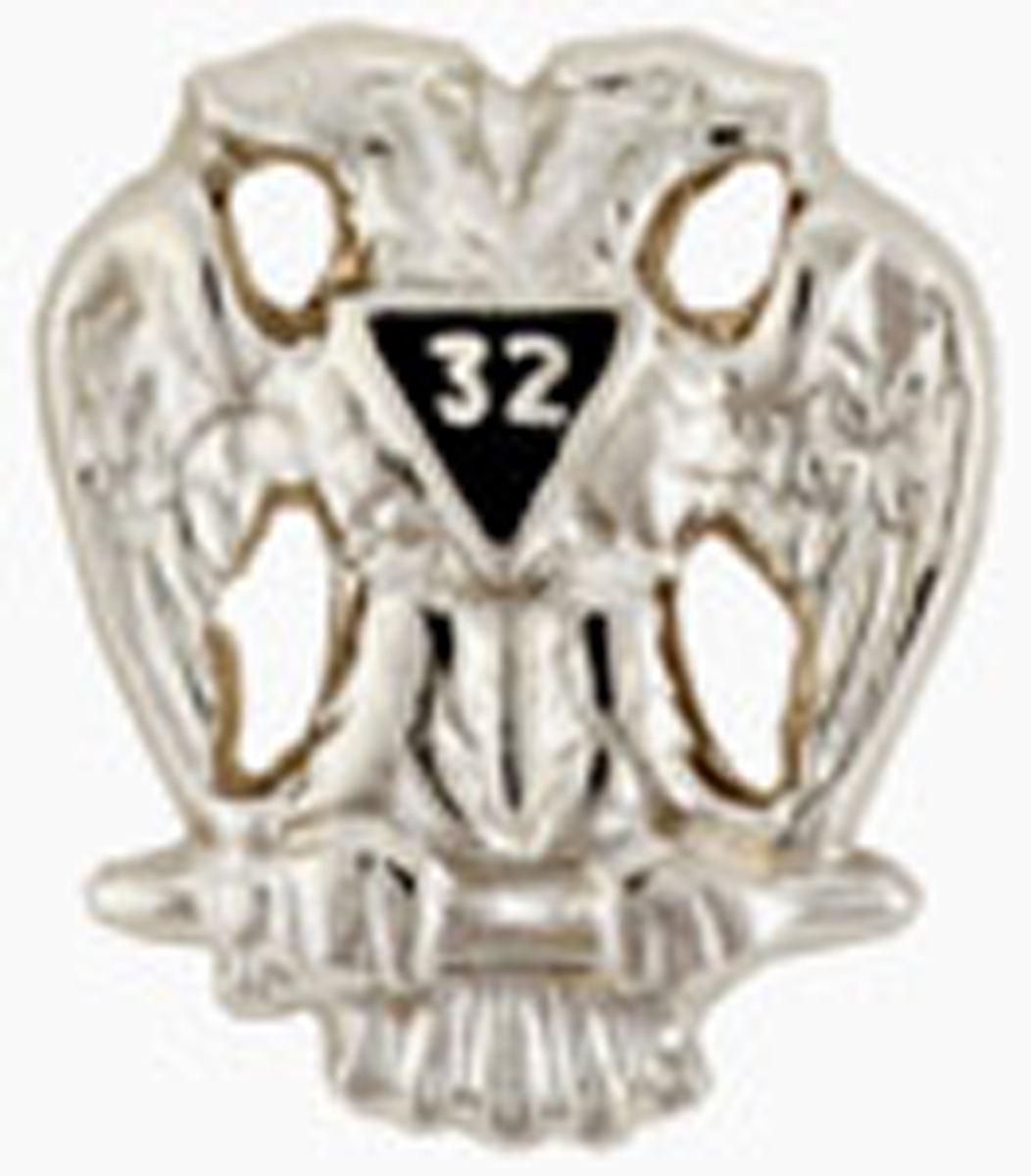 32 Degree Lapel Button in 14K WG 
