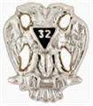32 Degree Lapel Button in 14K WG 