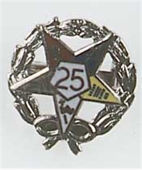 O.E.S. . 25 year with wreath service pin
