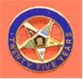 O.E.S. . 10 karat gold 25 year pin