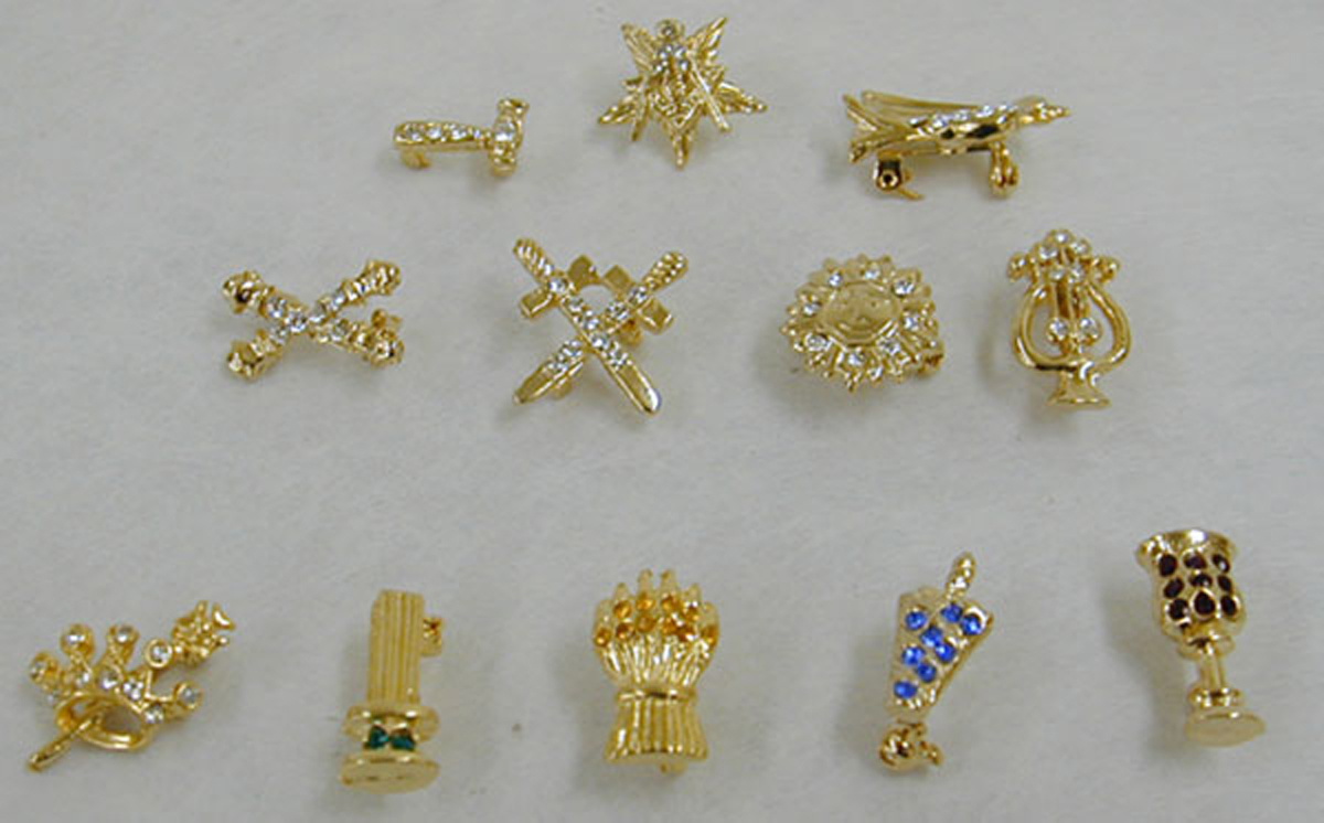 O.E.S. . Star Point and Officer Pins