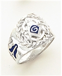 Master Mason ring Round front with S&C and 